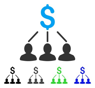 Hissedarlar düz simgesi