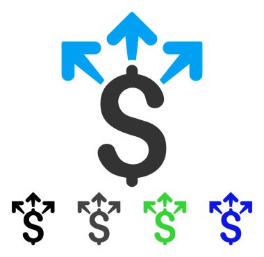 Para düz simgesi harcamak