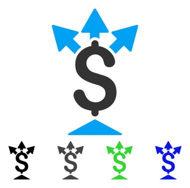 Split ödeme düz simgesi