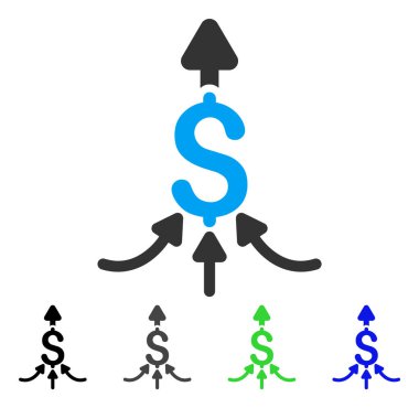 Ödemeler düz simgesini birleşin