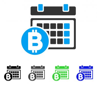 Bitcoin tablo düz simgesi