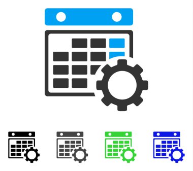 Takvim yapılandırma düz simgesini