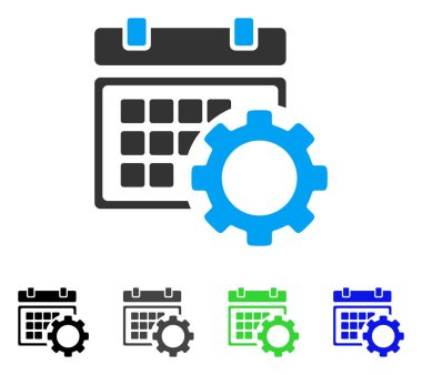 Zamanlama seçenekleri düz simgesi