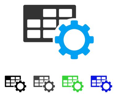 Zamanlama ayarları düz simgesi