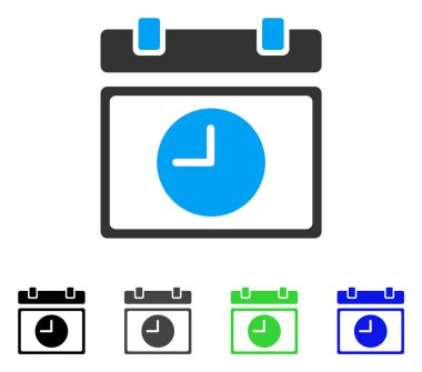 Zaman çizelgesi düz simgesi