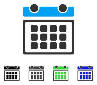 Takvim ay düz simgesi