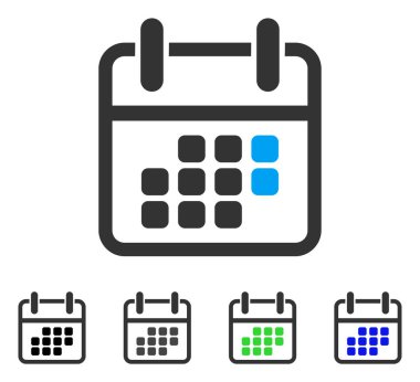 Takvim hafta sonu düz simgesini