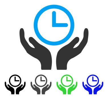 Saat bakım düz simgesi