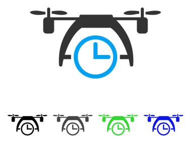 Uçak saat düz simgesi