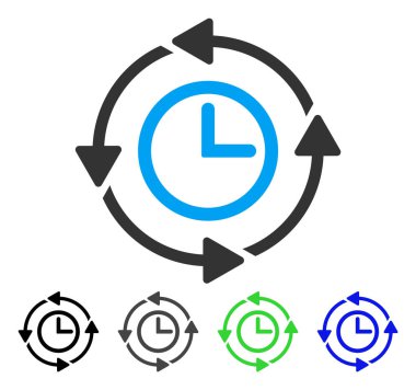 Wayback saat düz simgesi