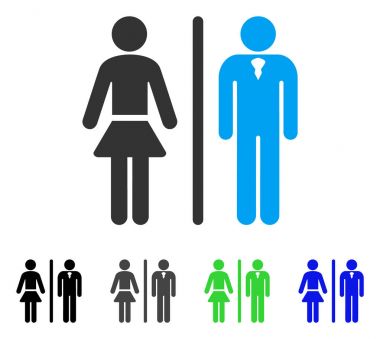 Tuvalet kişi düz simgesi