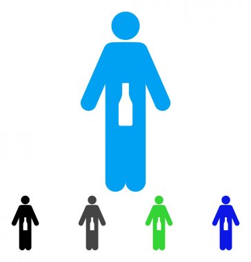 WC adam düz simgesi