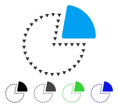 Noktalı pasta grafiği düz simgesi