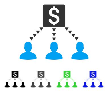 Para alıcı düz simgesi