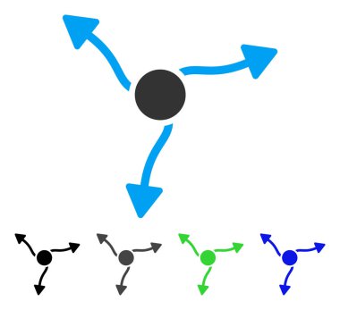 Eğri ok düz simgesi