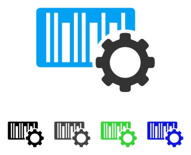 Barkod ayarları düz simgesi