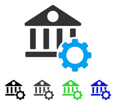 Banka seçenekleri düz simgesi