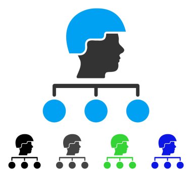 Oluşturucu yönetim bağlantıları düz simgesi