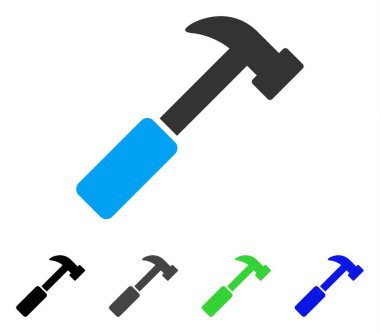 Çekiç düz simgesi