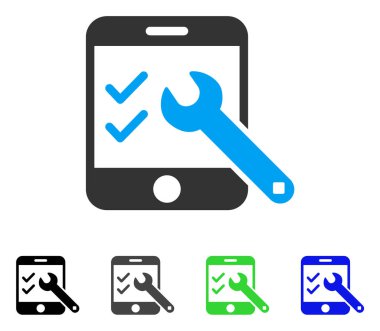 Smartphone seçenekleri düz simgesi