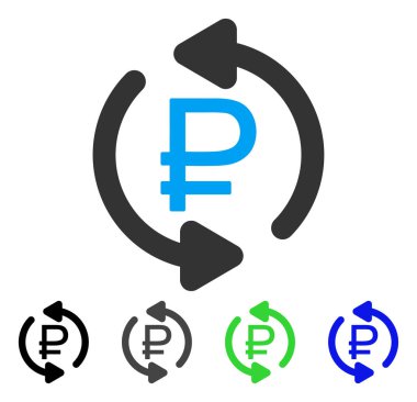 Rublesi denge düz simgesi Yenile
