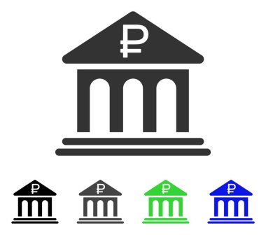 Rublesi Banka Binası düz simgesi