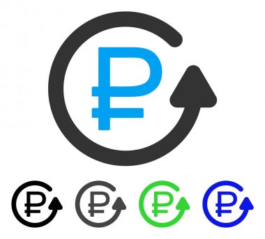 Rublesi Chargeback düz simgesi
