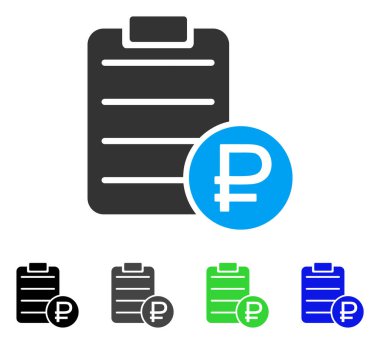 Rublesi fiyat listesi düz simgesi