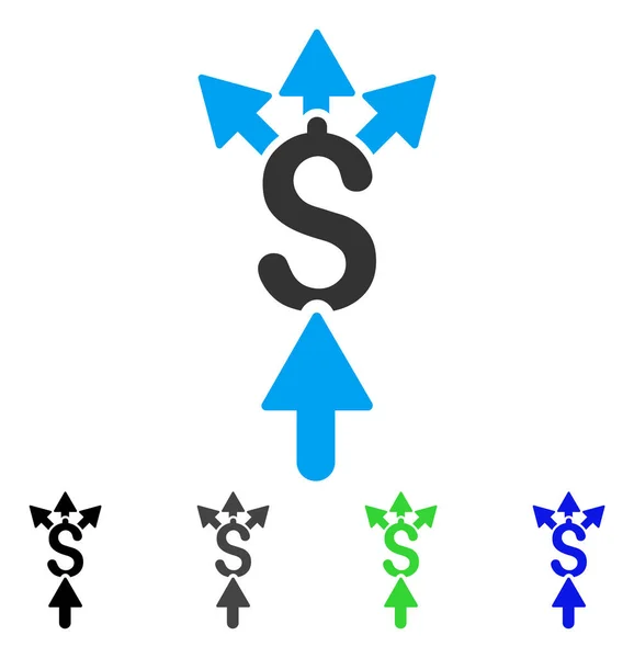 Partager Paiement Icône plate — Image vectorielle