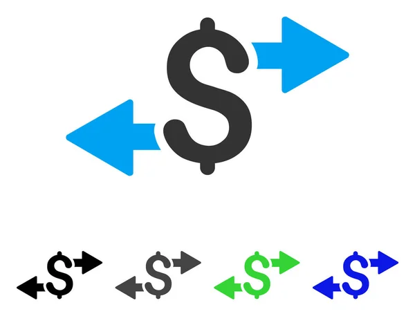 Besteden van geld platte pictogram — Stockvector
