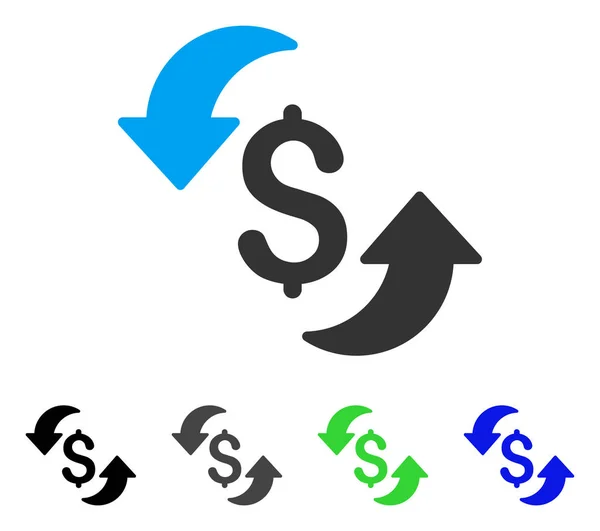 Update Cost Flat Icon — Stock Vector