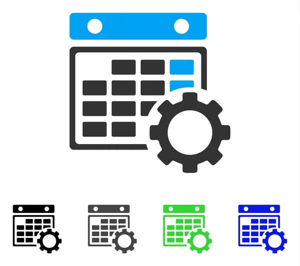 Takvim yapılandırma düz simgesini — Stok Vektör