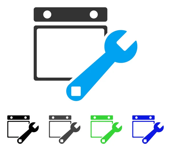 Date Setup Flat Icon — Stock Vector