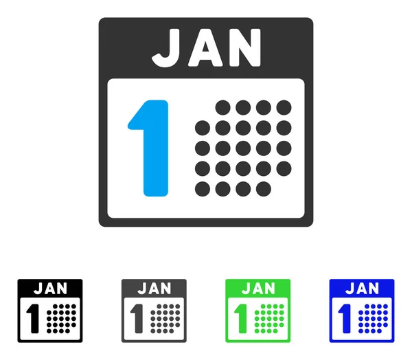 Pierwszego stycznia płaskie ikona — Wektor stockowy
