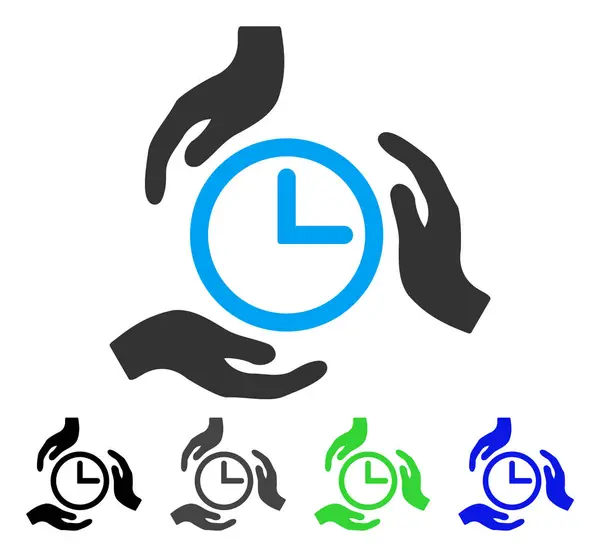 Time Care Flat Icon — Stock Vector