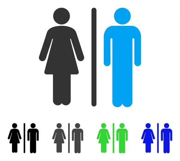 WC personen Flat pictogram — Stockvector