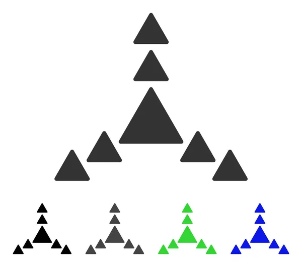 Richtung Dreiecke flaches Symbol — Stockvektor
