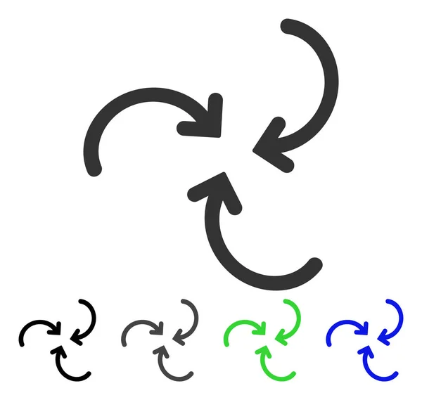 화살표 플랫 아이콘 소용돌이 — 스톡 벡터