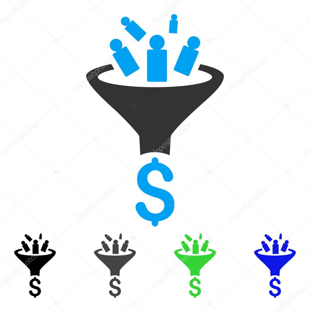 Sales Funnel Flat Icon