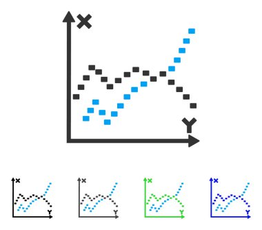 Noktalı işlevleri arsa düz simgesi