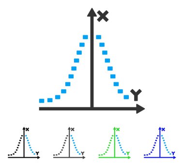 Noktalı Gauss düz simgesi arsa