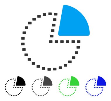 Noktalı pasta grafiği düz simgesi