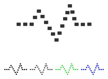 Noktalı darbe düz simgesi