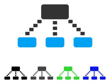 Noktalı düzeni düz simgesi