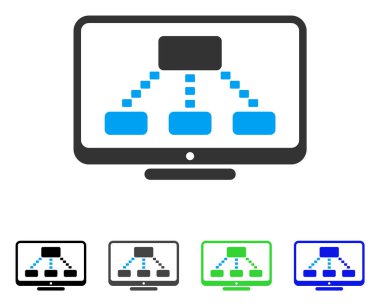 Hiyerarşi düz simgesi izleme