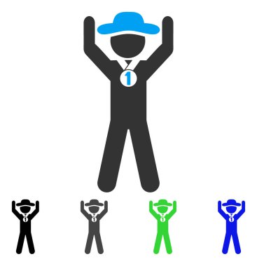 Beyefendi şampiyon düz simgesi