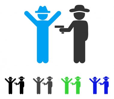 Beyefendi suç düz simgesi