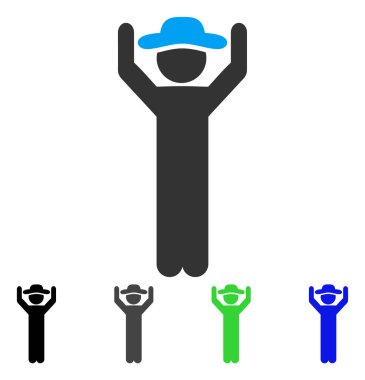 Beyefendi eller yukarı düz simgesi