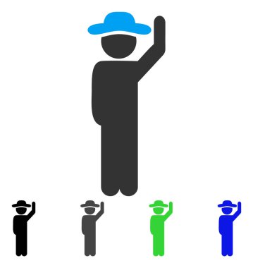 Beyefendi merhaba düz simgesi