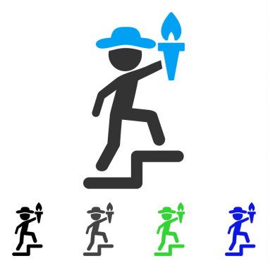 Beyefendi lideri düz simgesi